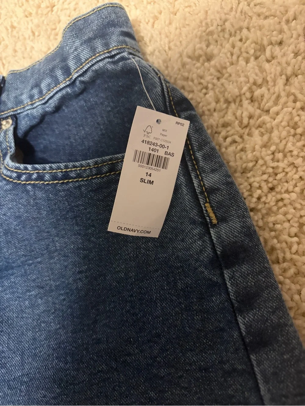 Old Navy Dark Blue Denim Button-Fly Jean Shorts